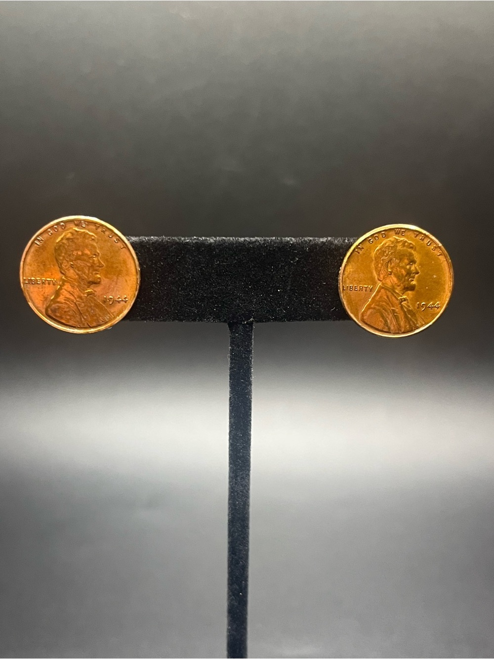 1944 Lincoln Wheat Penny Screw Back Coin Earrings
